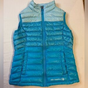 Free Country Teal and Light Blue Puffer Quilted Vest